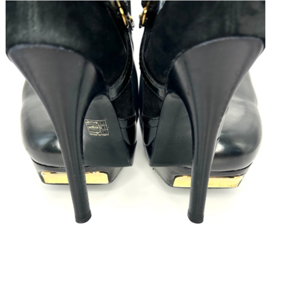 GUCCI Black Patent Leather Platform Ankle Booties | 38.5 - Picture 9 of 12